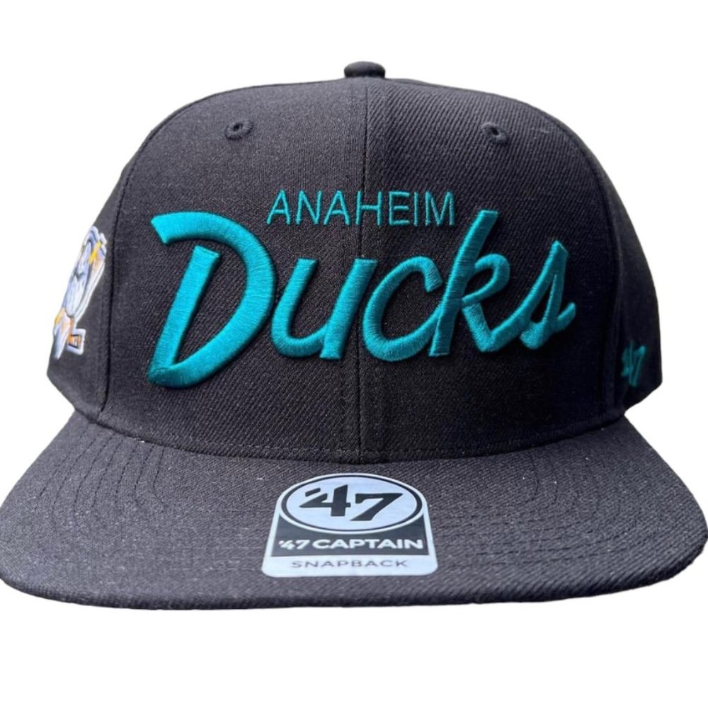 Anaheim Ducks Vintage NHL Black '47 Captain Snapback